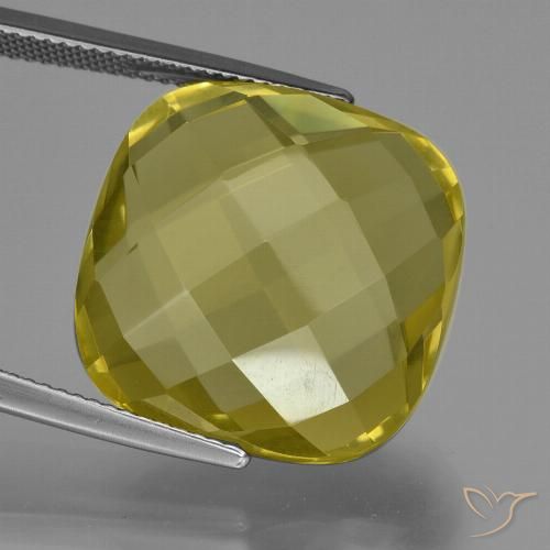 28.20ct 자연스러운 연노랑 석영, 방석, VVS