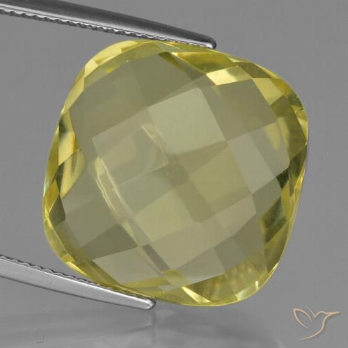 26.65ct 자연스러운 파인애플 옐로우 석영, 방석, VVS