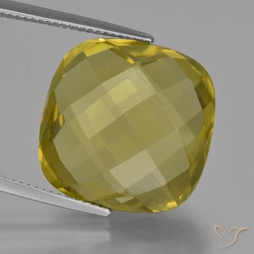 25.94ct 자연스러운 연노랑 석영, 방석, VVS-VS