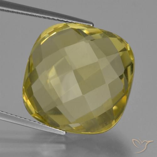 27.43ct 자연스러운 연노랑 석영, 방석, VVS