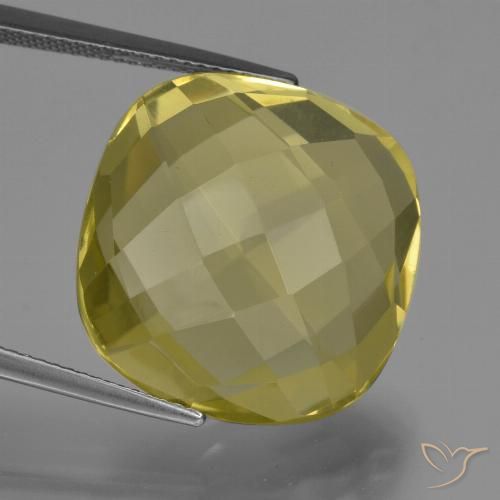 27.25ct 자연스러운 연노랑 석영, 방석, VVS-VS