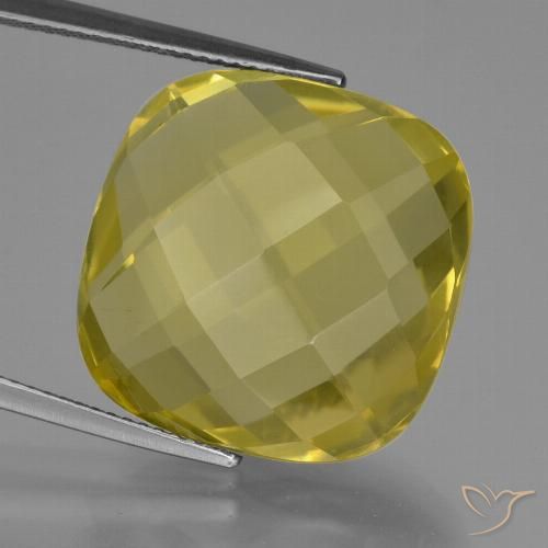 27.14ct 자연스러운 연노랑 석영, 방석, VVS-VS