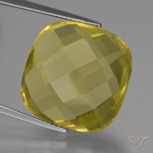 25.93ct 자연스러운 미디엄 라이트 옐로우 석영, 방석, VVS-VS