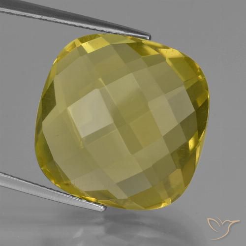 25.37ct 자연스러운 파인애플 옐로우 석영, 방석, VVS