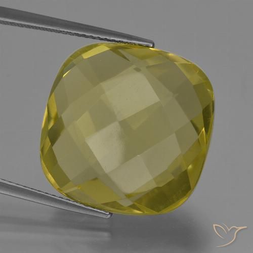 27.19ct 자연스러운 연노랑 석영, 방석, VVS-VS