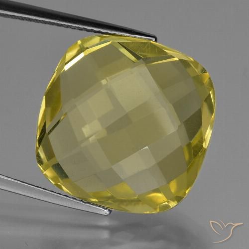 24.91ct 자연스러운 파인애플 옐로우 석영, 방석, VVS-VS