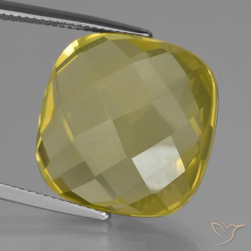 27.04ct 자연스러운 연노랑 석영, 방석, VVS
