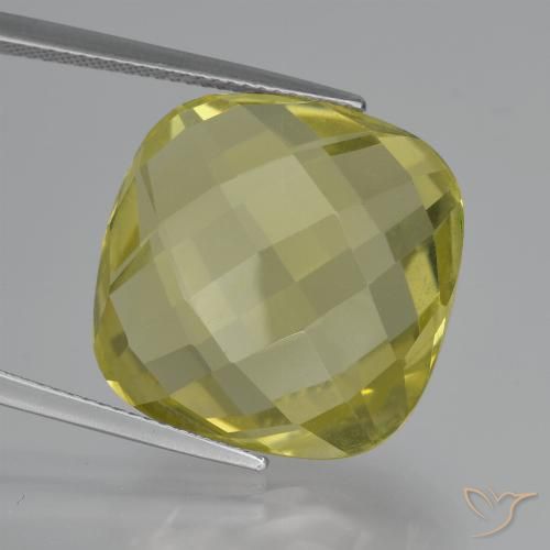 26.82ct 자연스러운 파인애플 옐로우 석영, 방석, VVS