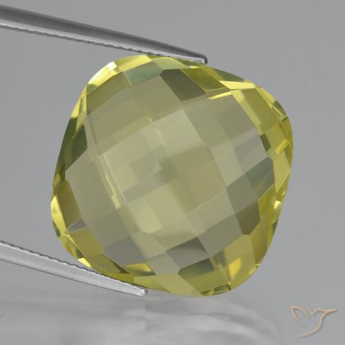 26.45ct 자연스러운 파인애플 옐로우 석영, 방석, VVS