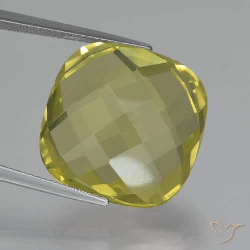 26.21ct 자연스러운 연노랑 석영, 방석, VVS-VS