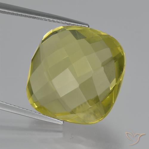 26.64ct 자연스러운 파인애플 옐로우 석영, 방석, VVS-VS