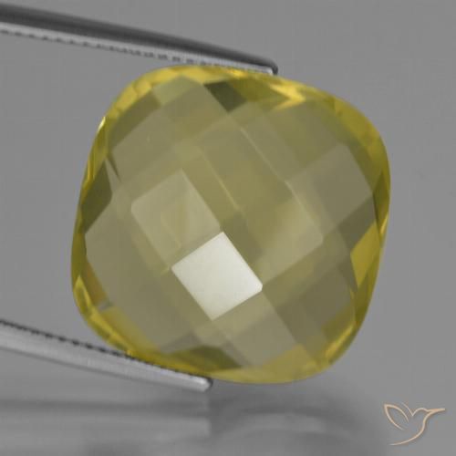 25.35ct 자연스러운 파인애플 옐로우 석영, 방석, VVS-VS