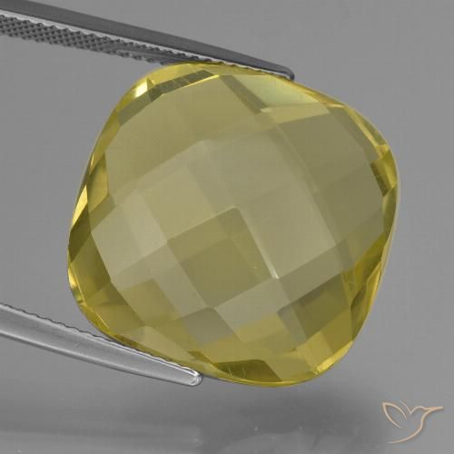 26.81ct 자연스러운 연노랑 석영, 방석, VVS-VS