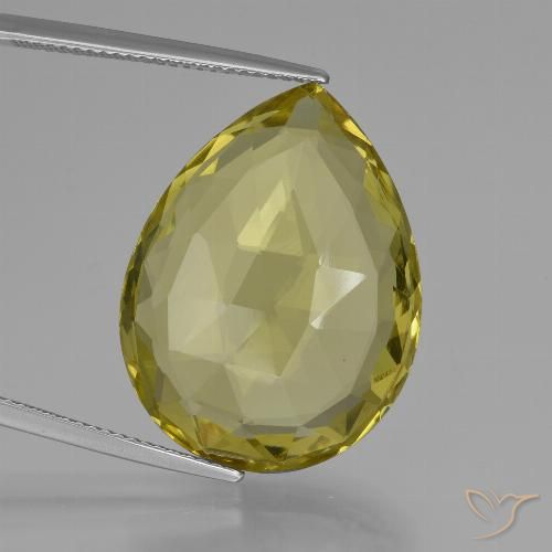 30.31ct 자연스러운 파인애플 옐로우 석영, 배 모양, VVS