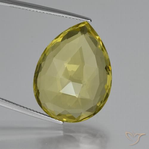 30.43ct 자연스러운 파인애플 옐로우 석영, 배 모양, VVS
