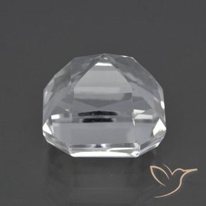 11.26캐럿 천연 클리어 화이트 쿼츠, 에메랄드 컷, 13.1×12.8 mm, VVS