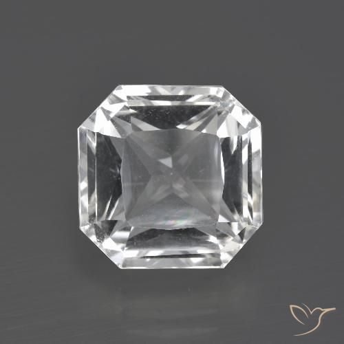 8.02ct 자연스러운 클리어 화이트 석영, 에메랄드 컷, VVS-VS