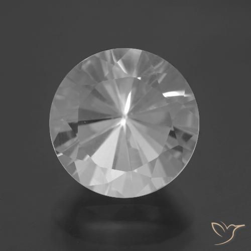 7.37ct 자연스러운 하얀색 석영, 둥근, VVS-VS