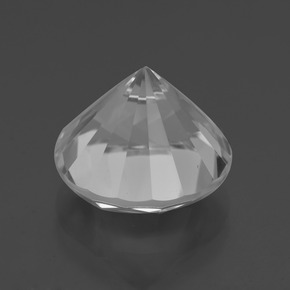 6.13캐럿 천연 화이트 쿼츠, 라운드 컷, 11.87 mm, VVS