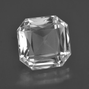 6.78캐럿 천연 클리어 화이트 쿼츠, 에메랄드 컷, 11.3×11.2 mm, VVS