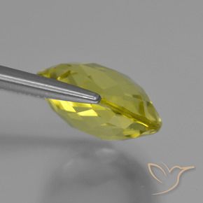 5.31캐럿 천연 옥수수 노란색 쿼츠, 라운드 컷, 11.96 mm, VVS-VS