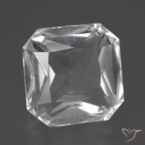 11.27ct 자연스러운 클리어 화이트 석영, 에메랄드 컷, VVS-VS