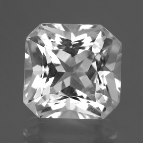 6.46캐럿 천연 화이트 쿼츠, 에메랄드 컷, 11.2×11 mm, VVS-VS