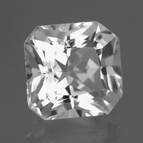 6.46캐럿 천연 화이트 쿼츠, 에메랄드 컷, 11.2×11 mm, VVS-VS