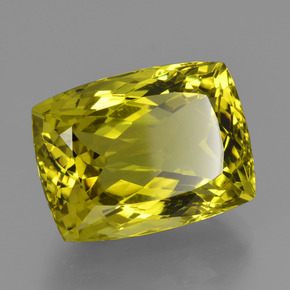 22.65캐럿 천연 레몬 쿼츠, 쿠션 컷, 19.1×14.3 mm, VVS