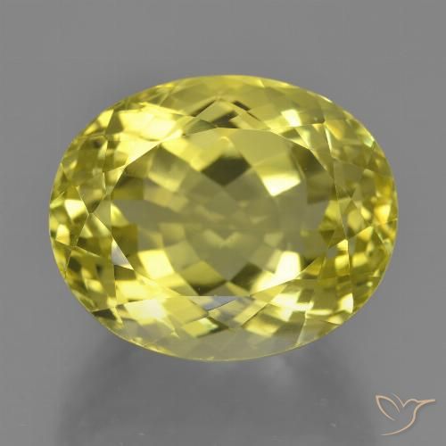 18.90ct 자연스러운 미디엄 옐로우 석영, 타원형, VVS-VS
