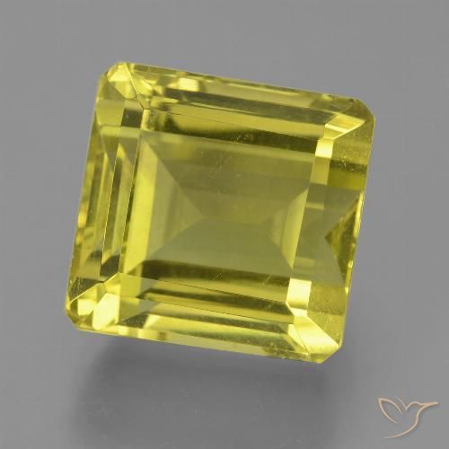 17.49ct 자연스러운 옥수수 노란색 석영, 에메랄드 컷, VVS-VS