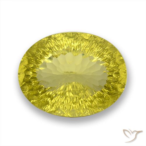61.96ct 자연스러운 파인애플 옐로우 석영, 타원형, VVS