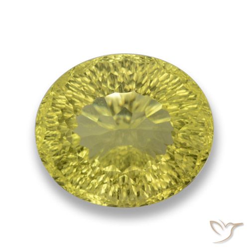 29.40ct 자연스러운 미디엄 옐로우 석영, 타원형, VVS