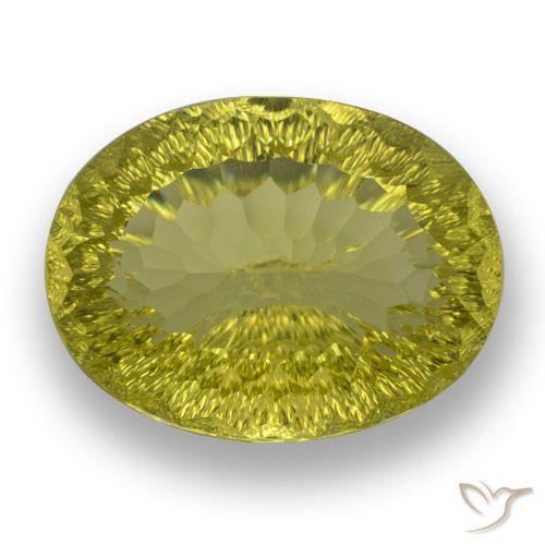 63.61ct 자연스러운 파인애플 옐로우 석영, 타원형, VVS