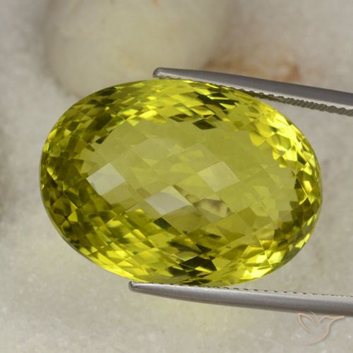 41.13ct 자연스러운 녹황색 석영, 타원형, VVS