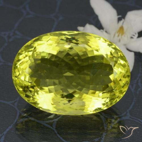44.72ct 자연스러운 담황색 석영, 타원형, VVS-VS