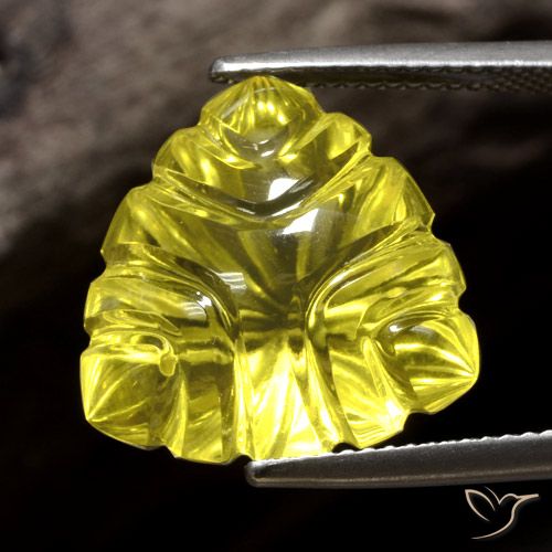 13.92ct 자연스러운 강렬한 노란색 석영, 일조, 투명한