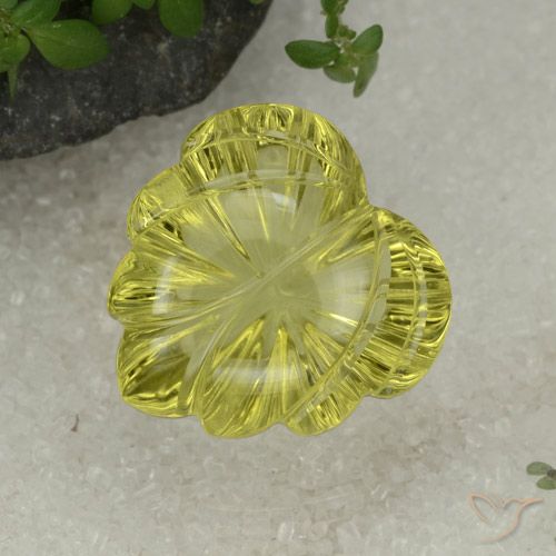 15.29ct 자연스러운 연노랑 석영, 팬시한, 투명한