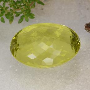 67.14캐럿 천연 레몬 쿼츠, 타원형 컷, 28.5×24.2 mm, VVS