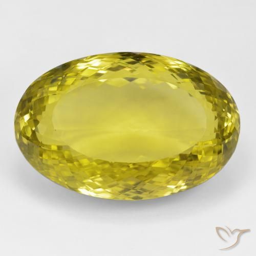 90.42ct 자연스러운 Medium Dark-Yellow 석영, 타원형, VVS