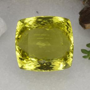 67.62캐럿 천연 레몬 쿼츠, 쿠션 컷, 23.5×22.5 mm, VVS