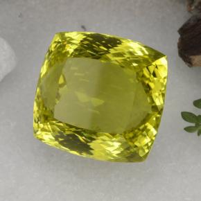 67.62캐럿 천연 레몬 쿼츠, 쿠션 컷, 23.5×22.5 mm, VVS