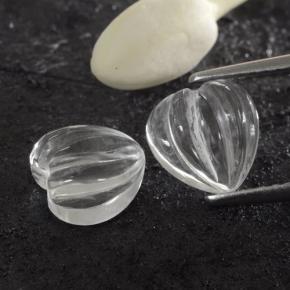 3.22캐럿 천연 클리어 화이트 석영 보석, 하트 모양, 투명한