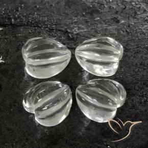 6.22캐럿 천연 클리어 화이트 석영 보석, 하트 모양, 투명한