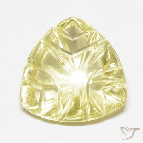 10.44ct 자연스러운 연노랑 석영, 팬시한, 투명한