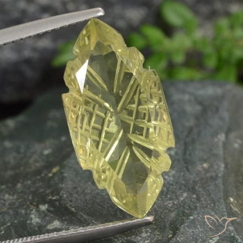 8.48ct 자연스러운 연노랑 석영, 보석, 투명한