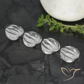 6.44캐럿 천연 클리어 화이트 석영 보석, 하트 모양, 투명한