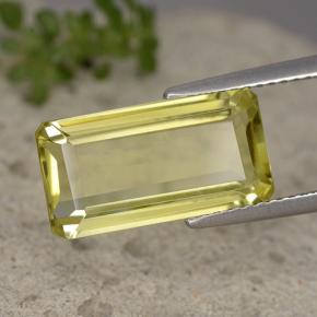 5.93캐럿 천연 레몬 쿼츠, 에메랄드 컷, 15.3×8 mm, VVS-VS