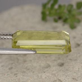 5.93캐럿 천연 레몬 쿼츠, 에메랄드 컷, 15.3×8 mm, VVS-VS