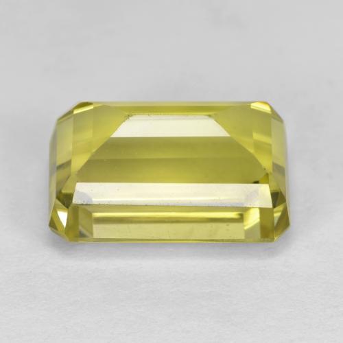 6.77캐럿 천연 미디엄 옐로우 쿼츠, 에메랄드 컷, 13×8.2 mm, VVS-VS